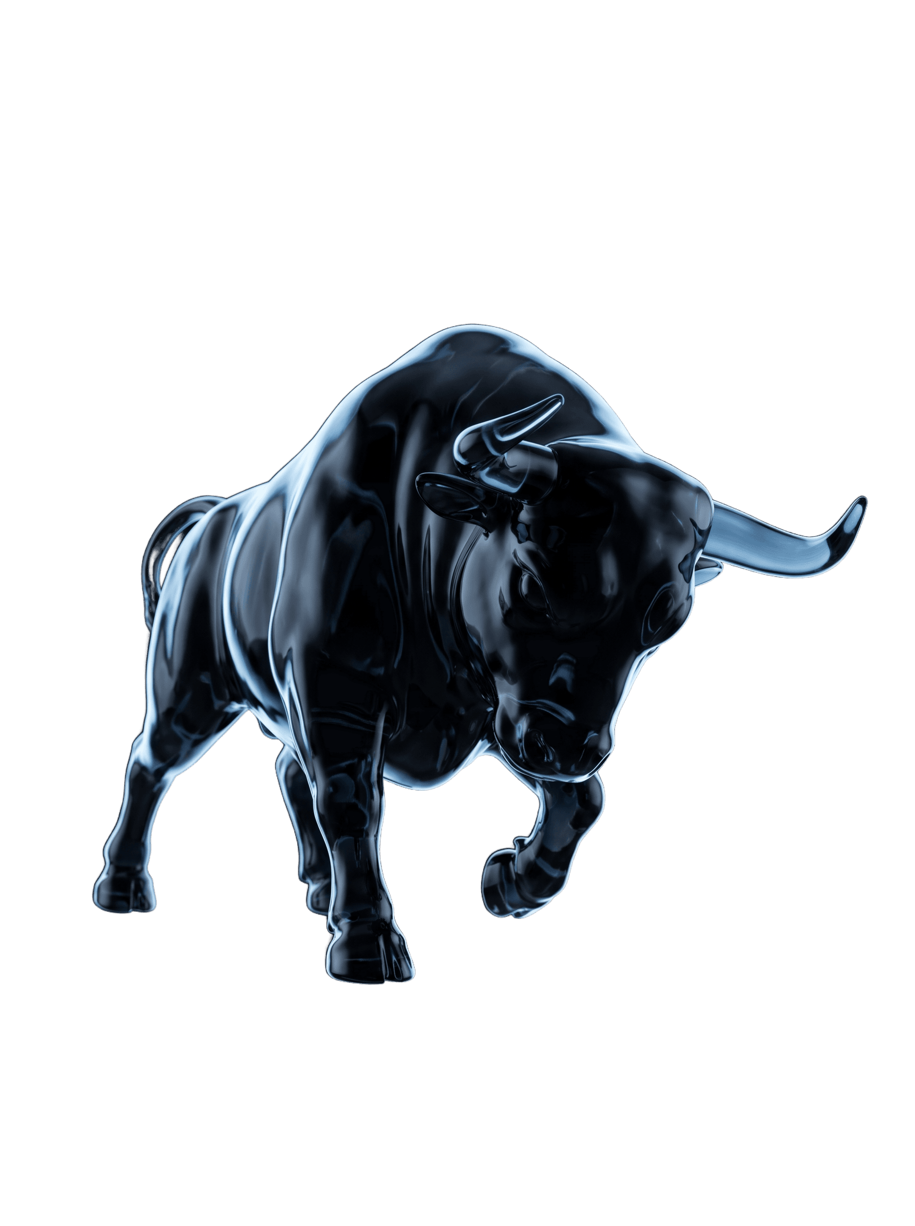 Obsidian glass bull — read price, trade with clarity